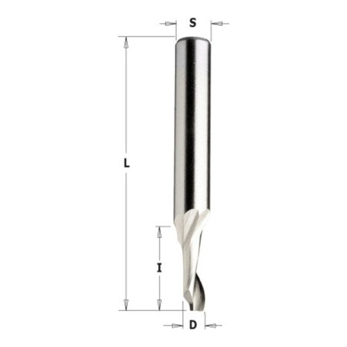 Frez spiralny CMT 188 do aluminium HSS Co, chwyt 8 mm