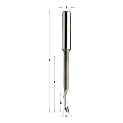 Frez spiralny CMT 189 do aluminium HSS Co, długa część robocza