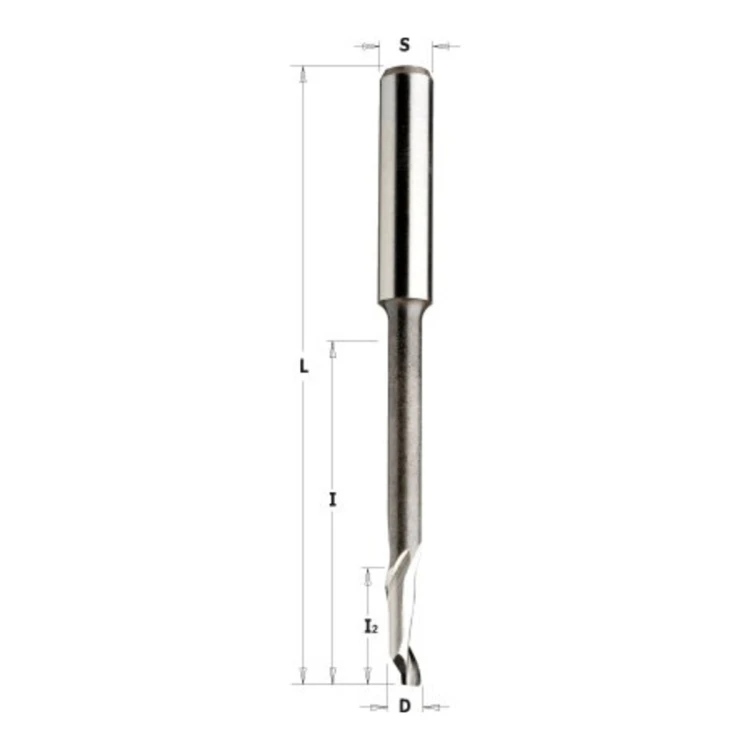 Frez spiralny CMT 189 do aluminium HSS Co, długa część robocza