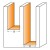 Profil cięcia frezu CMT 654 - rowki proste w drewnie