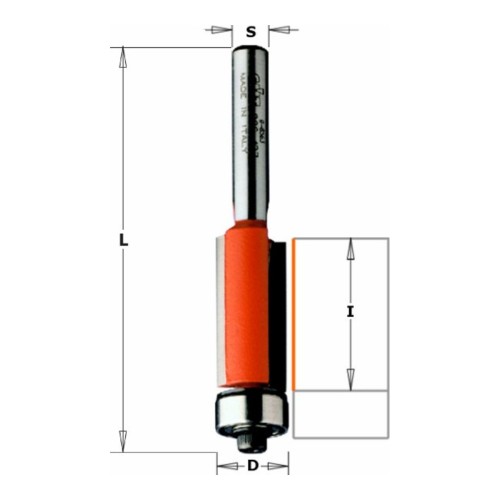 Frez prosty CMT 906.227.11 Z3 z dolnym łożyskiem