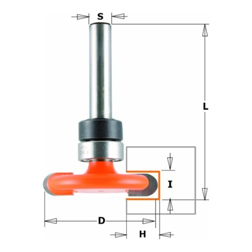 Frez CMT 822.024B do rowka zaokrąglonego R 3,2