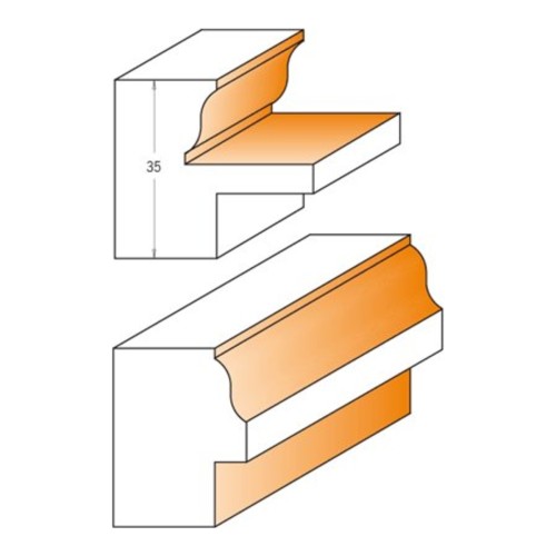 Zestaw CMT 955.801 - profil ramiaka i listwy 35 mm