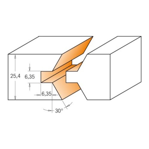 Frez CMT 955.510 - profil połączenia 60°
