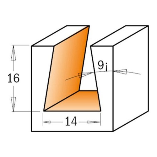Frez CMT 523 - gniazdo 14 x 16 mm, 9°