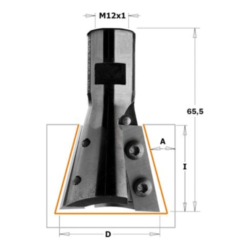 Frez CMT 664.395.11 na jaskółczy ogon 15° - system Arunda