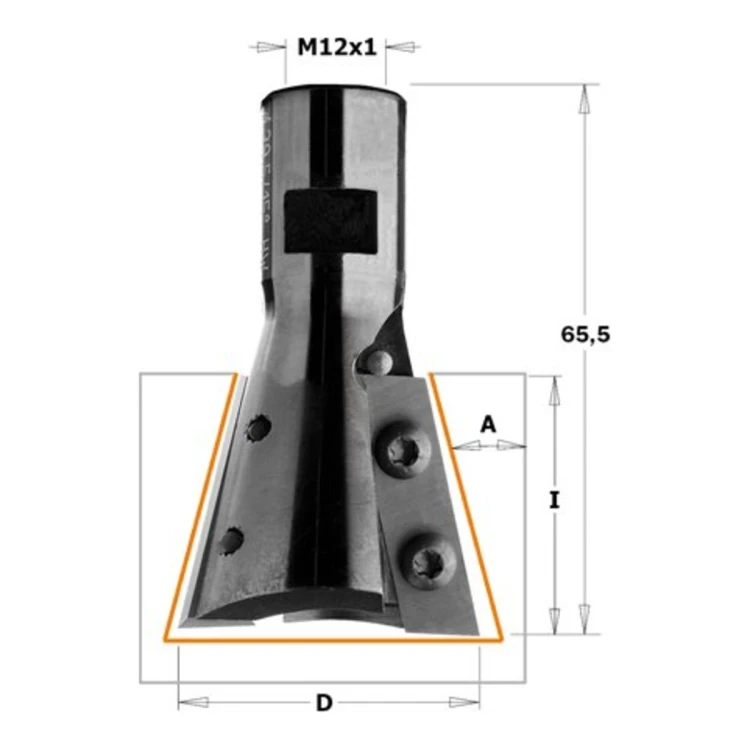 Frez CMT 664.395.11 na jaskółczy ogon 15° - system Arunda