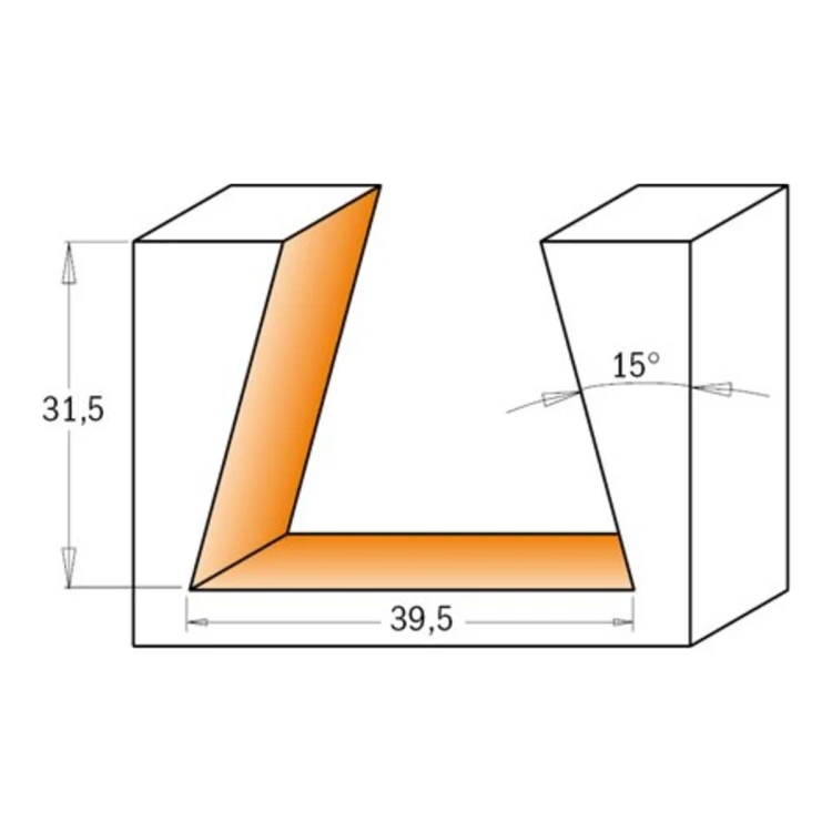 Frez CMT 664 - profil 15°, D 39,5 mm