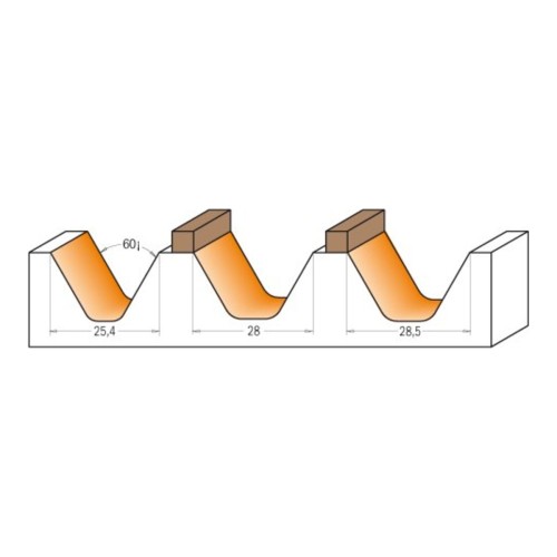 Frez CMT 949 - profil liter 60°