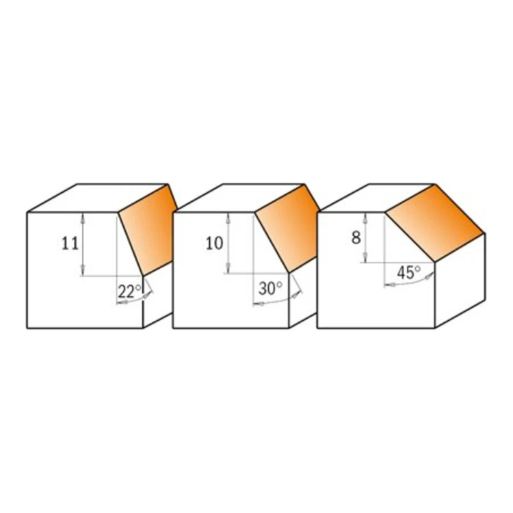 Frezy CMT 658/659 - fazy 22°, 30°, 45°