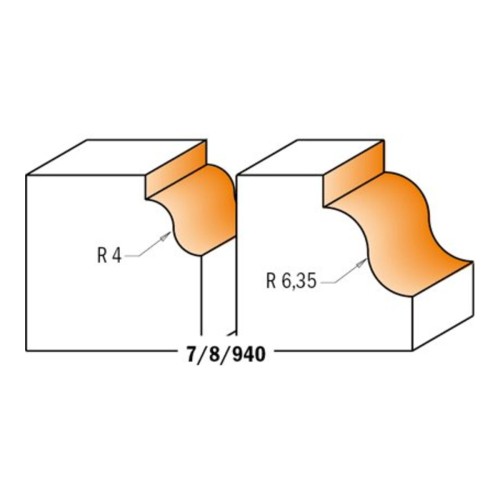 Frezy CMT 940 - profil rzymski R 4 i R 6,35