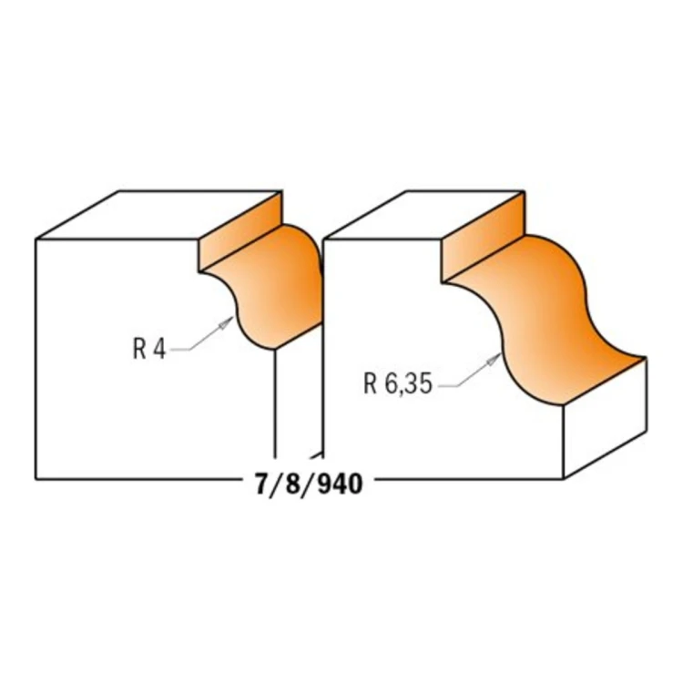 Frezy CMT 940 - profil rzymski R 4 i R 6,35