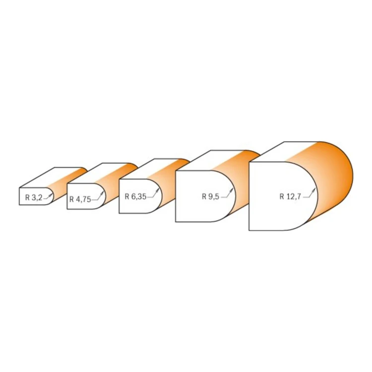 Frezy półwałek CMT 954 - promienie R 3,2-12,7