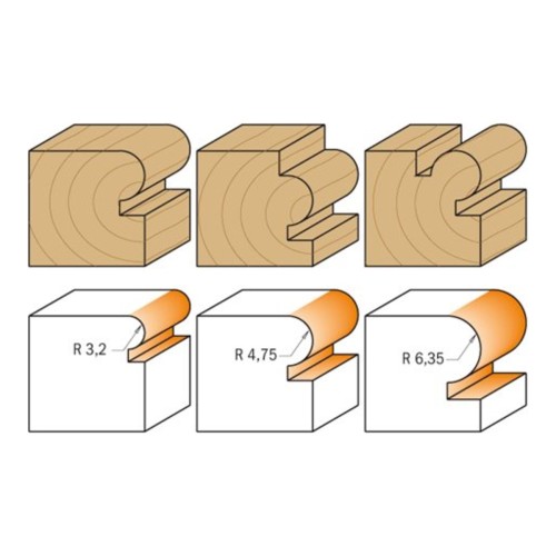 Frezy półwałek CMT 961 - promienie R 3,2, 4,75, 6,35