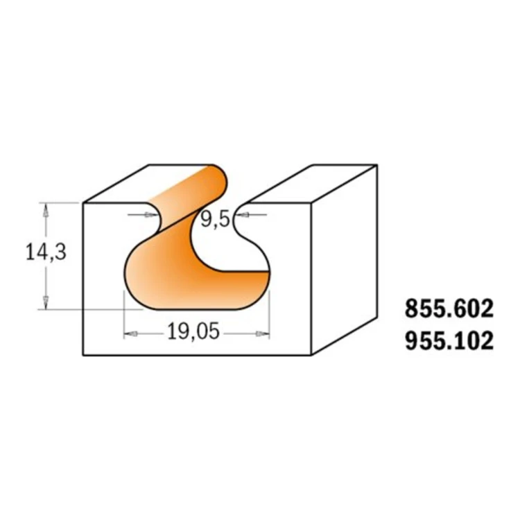 Frezy CMT 855/955 - profile uchwytów