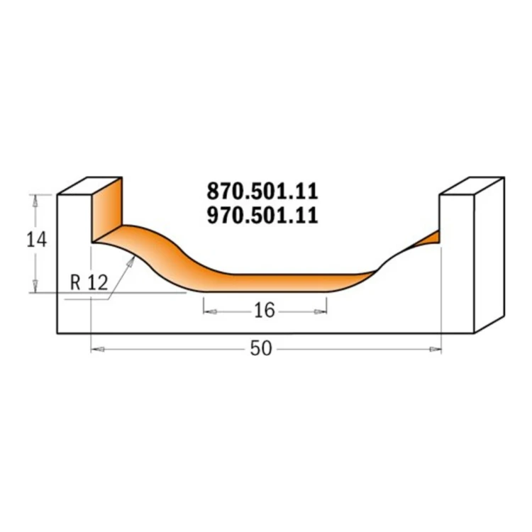 Frez CMT 970.501 - profil