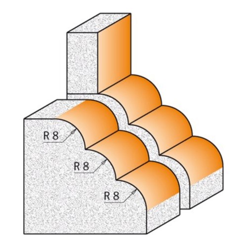 Frez CMT 980.521 - profil 3 x R 8