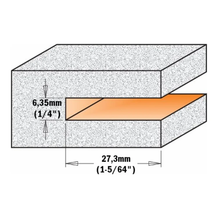 Frez CMT 822/922.033B - rowek 6,35 mm