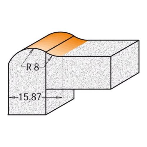 Frez CMT 981.501 - profil kapinosu R 8