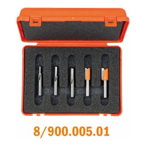 Zestaw 5 frezów prostych CMT 900.005.01