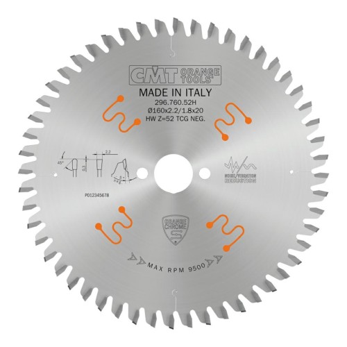 Piła tarczowa CMT 296 Orange Chrome do aluminium