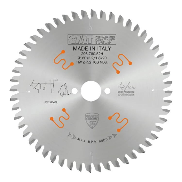 Piła tarczowa CMT 296 Orange Chrome do aluminium