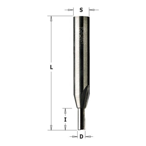 Frez prosty CMT 174/177 z ostrzem wiercącym, chwyt 8 i 12 mm