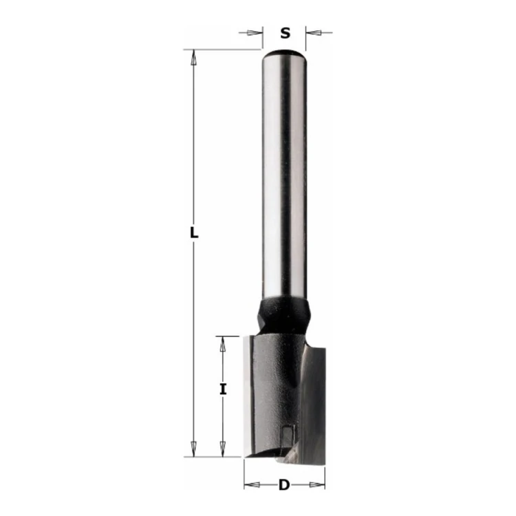 Frez prosty CMT 174/177 z ostrzem wiercącym - rysunek wymiarowy