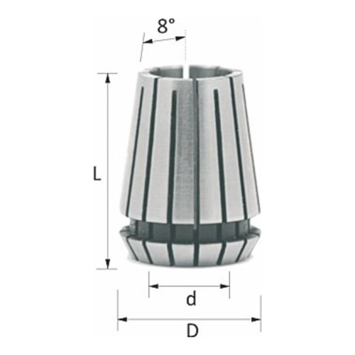 Tuleja zaciskowa CMT ER11 DIN 6499 - średnice 2-6 mm