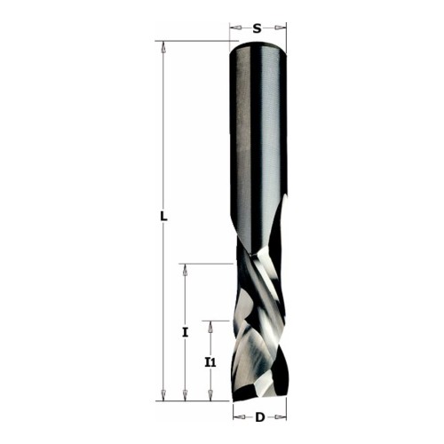 Frez spiralny CMT 190 pozytyw-negatyw (kompresyjny) VHM Z1+1, Z2+2, Z3+3 - D 4-18 mm