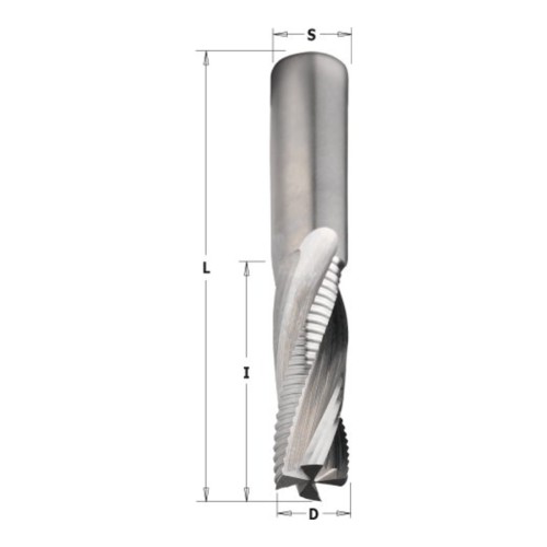 Frez spiralny zgrubno-wykańczający CMT 197 Z4 (Z2+2R) VHM - D 12-20 mm