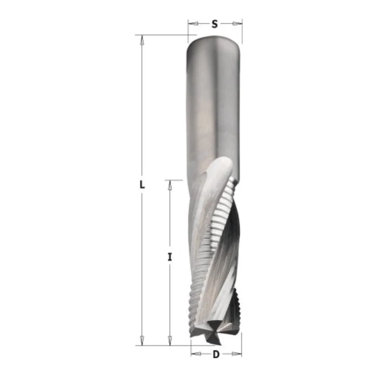 Frez spiralny zgrubno-wykańczający CMT 197 Z4 (Z2+2R) VHM - D 12-20 mm