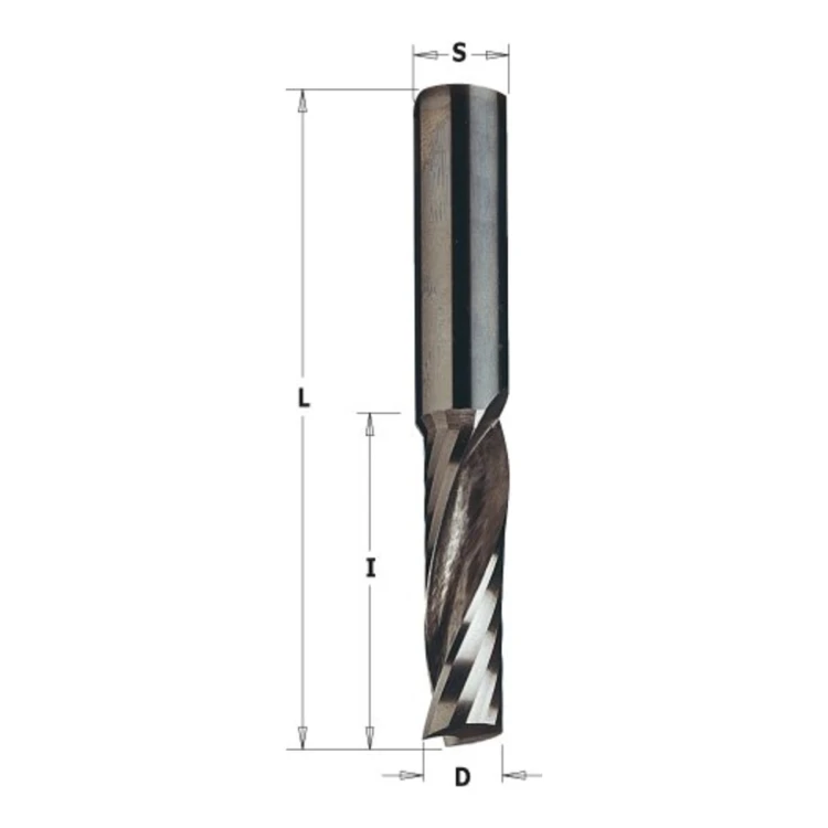 Frez spiralny CMT 198 jednoostrzowy Z1 VHM - pozytyw i negatyw, D 3-12 mm