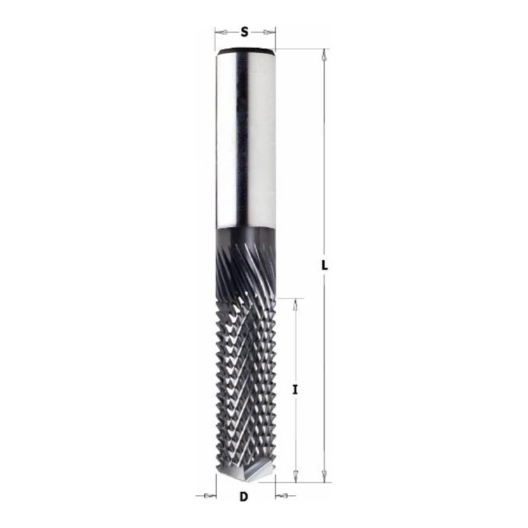 Frez pilnikowy VHM CMT 151.D do kompozytów, DLCS Chrome - ostrze V 135° - D 6-12,7 mm - zdjęcie 2