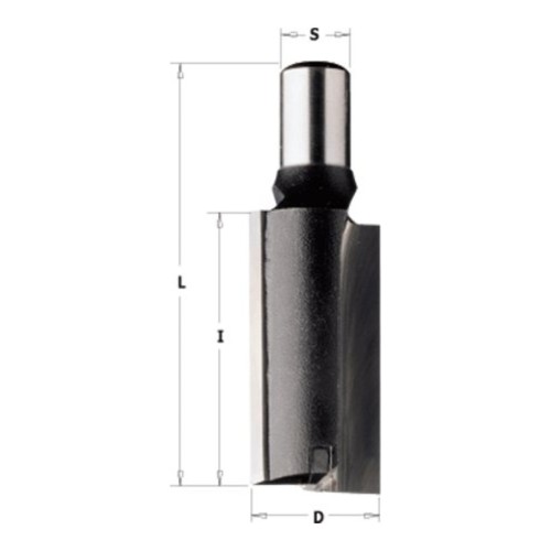 Frez prosty wiercący CMT 113 HM Z2+1, chwyt 12 mm - D 12-25 mm