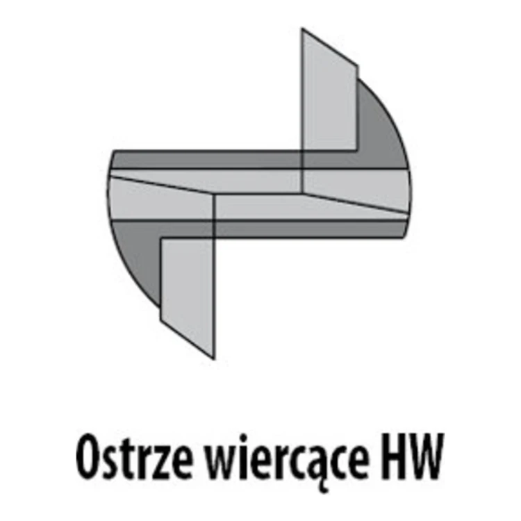 Frez prosty wiercący CMT 175 HM/VHM Z2+1, chwyt 10 mm - D 4-35 mm - zdjęcie 2