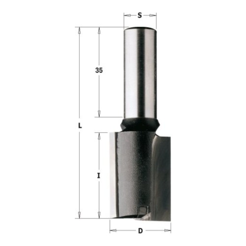 Frez prosty wiercący długi CMT 176 HM Z2+1, I 40 mm, chwyt 10 mm - D 18 mm