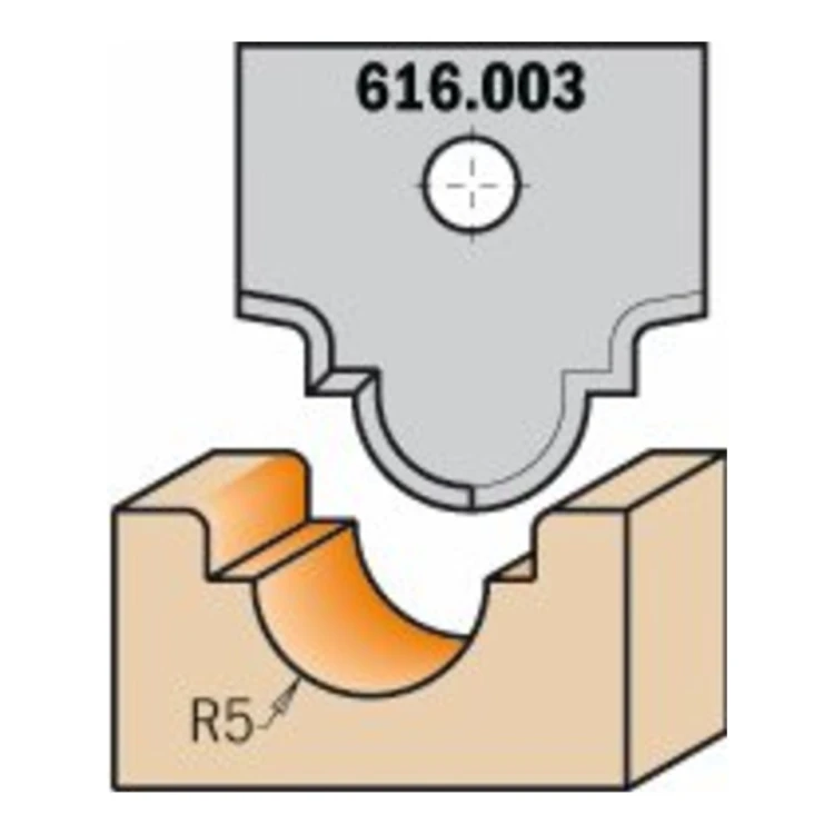 Noże profilowe CMT 616.001-616.022 do zestawu 616 - 20x20x2 mm - zdjęcie 3