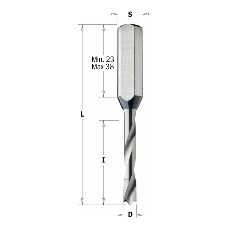 Wiertło XTreme nieprzelotowe pełnowolframowe CMT 311.21/22 VHM Z2, L 70 mm - D 1,3-10 mm, RH i LH