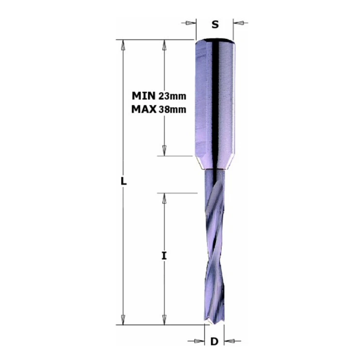 Wiertło XTreme nieprzelotowe pełnowolframowe CMT 311.21/22 VHM Z2, L 70 mm - D 1,3-10 mm, RH i LH - zdjęcie 2