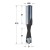 Wiertło XTreme nieprzelotowe krótkie CMT 310.41/42 HM Z2, L 57,5 mm - D 5-10 mm, RH i LH - zdjęcie 3