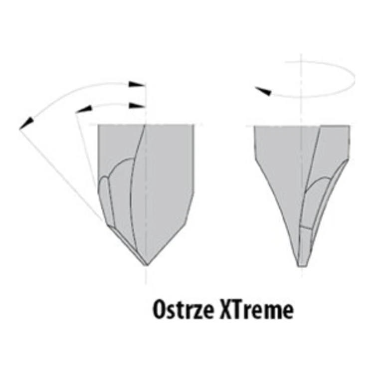 Wiertło XTreme przelotowe długie CMT 314.41/42 HM Z2, L 70 mm - D 5-10 mm, RH i LH - zdjęcie 2