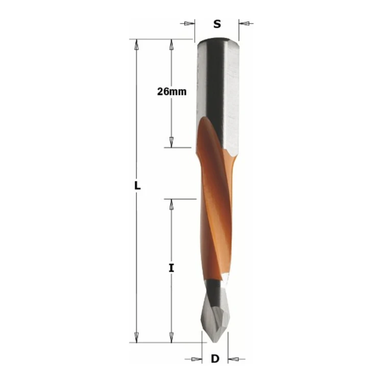 Wiertło XTreme przelotowe długie CMT 314.41/42 HM Z2, L 70 mm - D 5-10 mm, RH i LH - zdjęcie 3