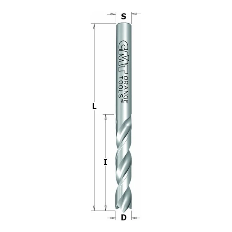 Wiertło wymienne VHM CMT 363.41/42 przelotowe z ostrzem „V” 60° - D 2,5-4 mm, RH i LH