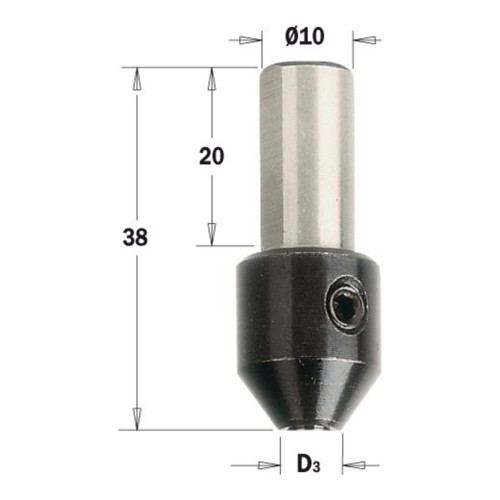 Oprawka CMT 364 do wierteł wymiennych 363 - chwyt 10x20 mm, D 2-5 mm