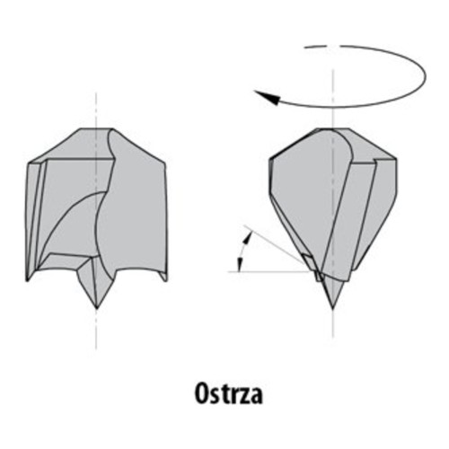 Wiertło nieprzelotowe CMT 361 HM Z2 V2, L 57,5 mm, trzpień 10x34 - D 5-10 mm, RH i LH - zdjęcie 2