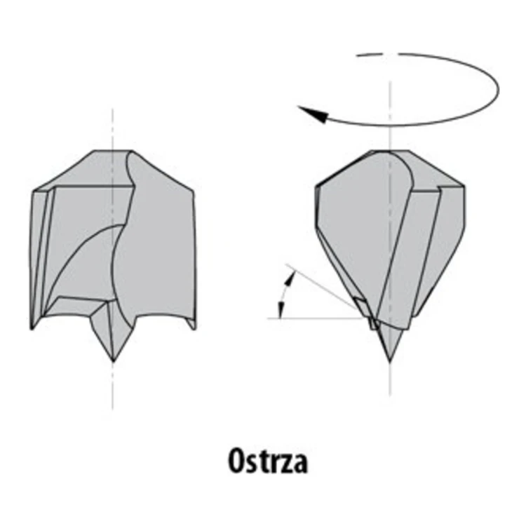 Wiertło nieprzelotowe CMT 361 HM Z2 V2, L 57,5 mm, trzpień 10x34 - D 5-10 mm, RH i LH - zdjęcie 4
