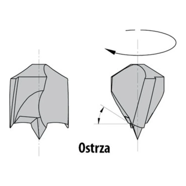 Wiertło nieprzelotowe CMT 372 HM Z2 V2, L 105 mm, trzpień 10x30 - D 5-12 mm, RH i LH - zdjęcie 2