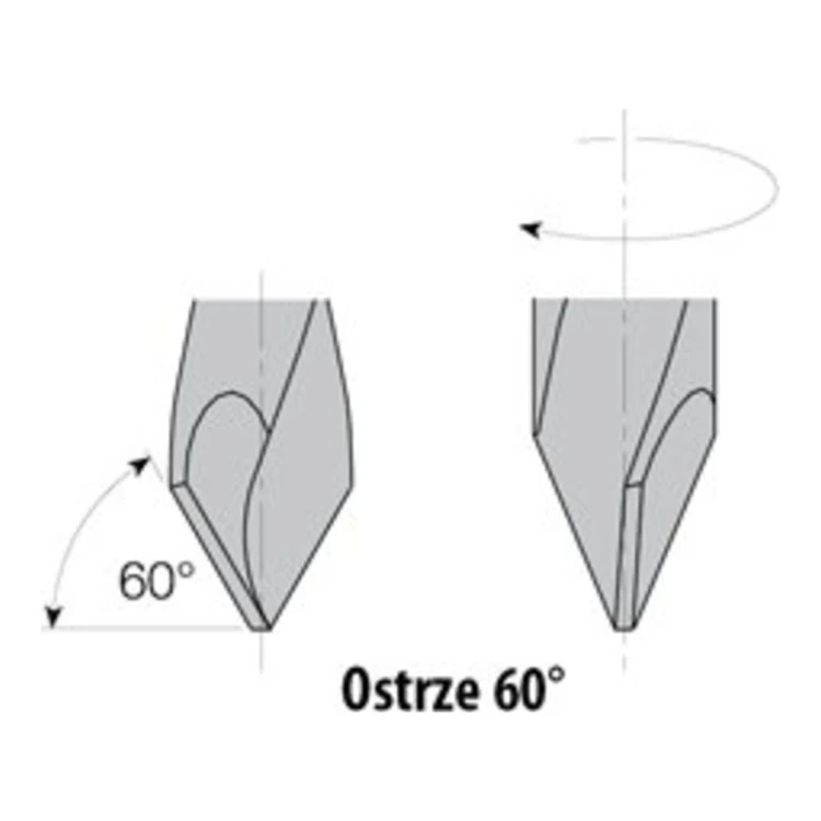 Wiertło przelotowe CMT 374 HM Z2, L 57,5 mm, trzpień 10x20 - D 5-8 mm, RH i LH - zdjęcie 4
