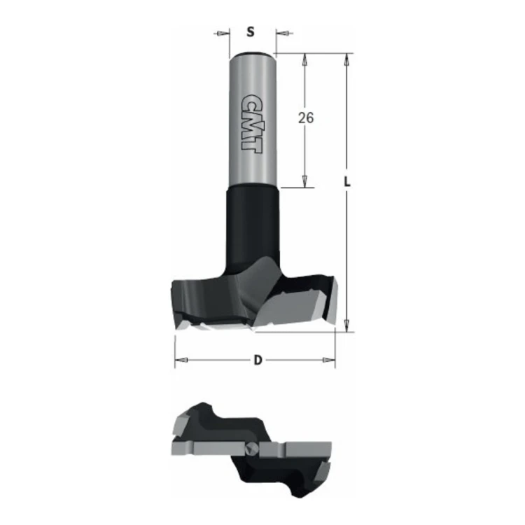 Wiertło puszkowe XTreme z łamaczem wióra CMT 369.41/42 HM Z2R, L 70 mm - D 15-35 mm, RH i LH - zdjęcie 3